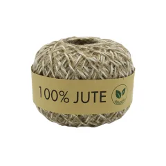 Two-Tone Jute Cord; 100% Jute; Ivory
